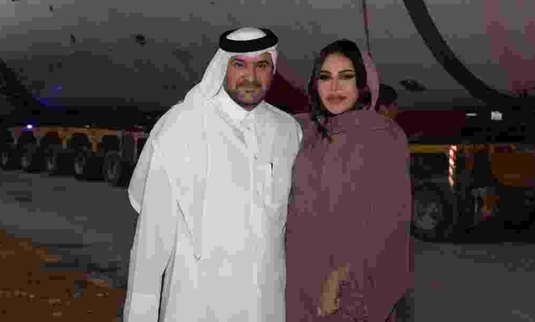 Ahlam and her husband in front of Riyadh Season planes, and this is how she expressed her love for them